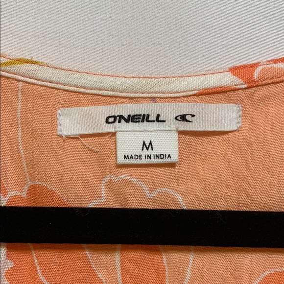 O'Neill Orange Ruched Crop Top - Picture 2 of 3